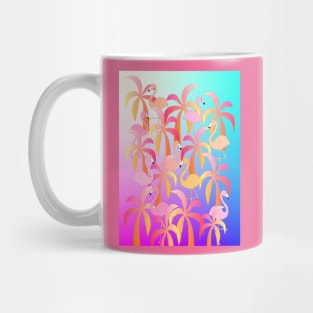 PINK Flamingo Jungle - Pink Flamingo Art Mug